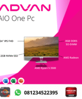 Advan AIO One Pc R5 3500U 8GB 512GB SSD 24" FHD W11
